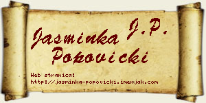 Jasminka Popovicki vizit kartica